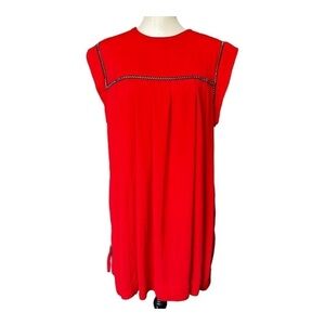 Sabina Musayev Red Luby shift dress size large